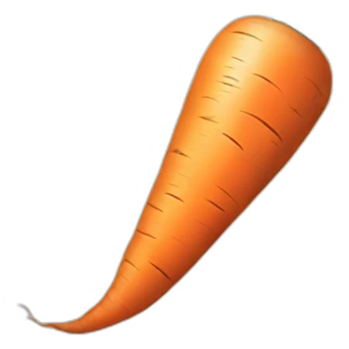 Old dirty colored carrot sticker