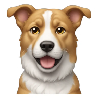 un chat sur un chien sticker