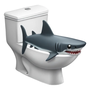 Skibidi toilet shark peeing in the bathtub sticker