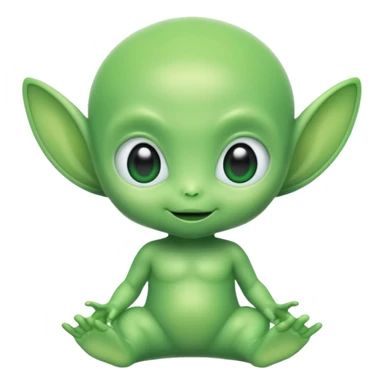 baby smiski alien sticker