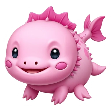 pink cute axolotl stitch sanrio sticker