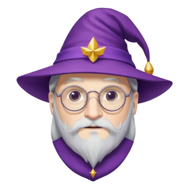 dumbledore wear purple magic hat sticker