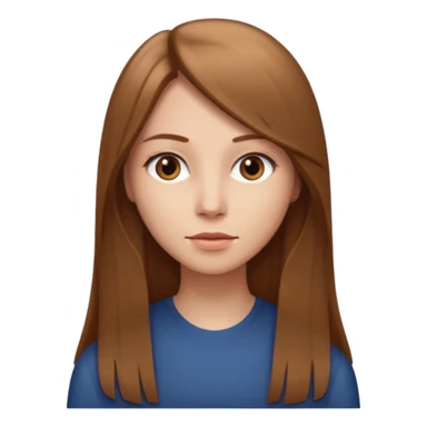 I capelli devono essere lunghi lisci castano chiaro  sticker