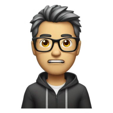 HongKong guy glasses angry sticker