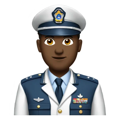 Create an image of an airforce officer sticker
