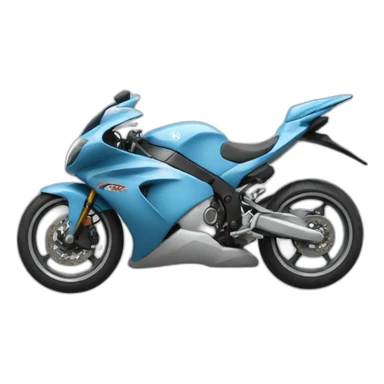 Un requin qui fait de la moto sticker