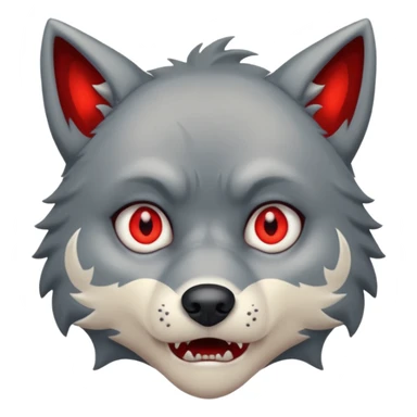 Wolf Boy Red Scared sticker
