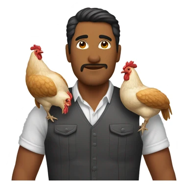 hombre con piernas de pollo sticker