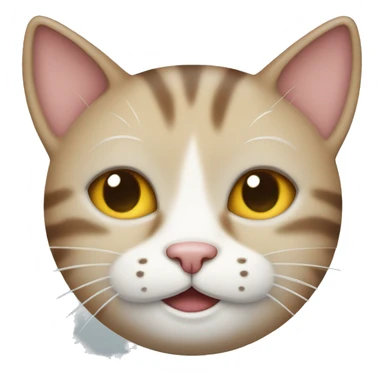 Smiling cat with star shaped eyes sticker
