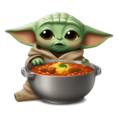 Baby Yoda Eating Goulash sticker