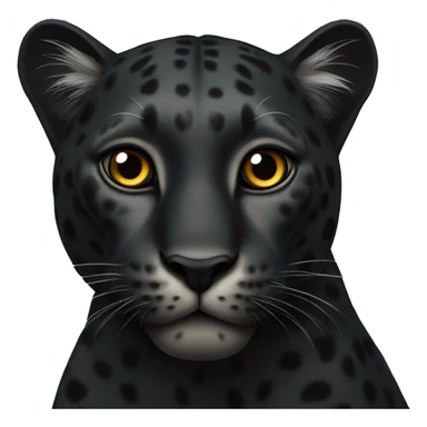 winged black leopard sticker