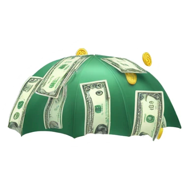 Raining money sticker