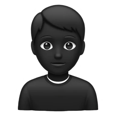 silhouette of a person, simple and bold sticker