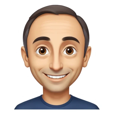 portrait of Eric Zemmour, smiling sticker