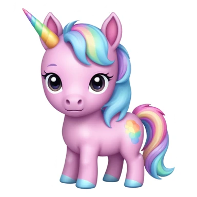 Cute Chibi baby pony unicorn colorful  sticker