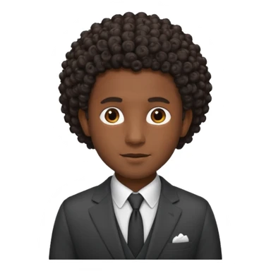 curly-haired black man in a suit sticker