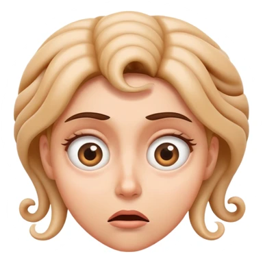 Woman looking perplexed with spiral eyes and dizzy expression sticker