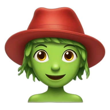  Frog girl in a red hat smiling sticker