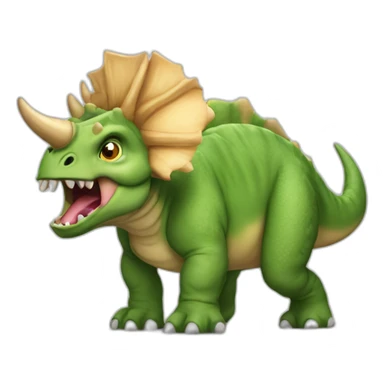 angry triceratops sticker