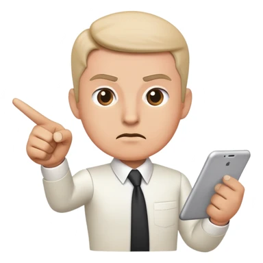 demanding boss pointing at design mockups sticker