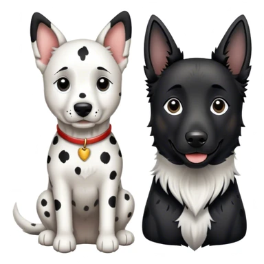 Dalmatian and Belgium shepherd  sticker