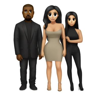Kanye West with Kim kardashian sticker