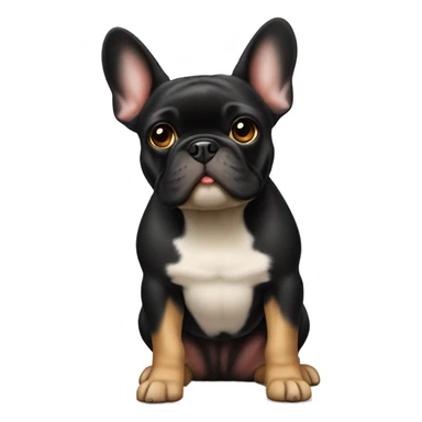 French bulldog black &tan  sticker