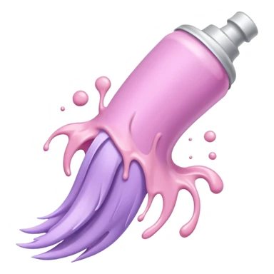 tubes of pastel pink and lilac hair dye, with a bit of dye coming out sticker