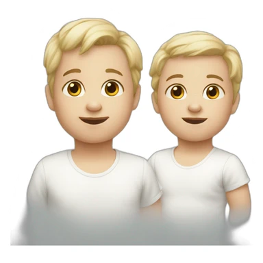 2 white toddlers sticker