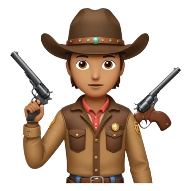 A skull with a vowboy hat and a gun whith a scope sighn on his eye and min holding the gun sticker