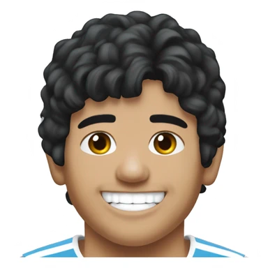 maradona argentina young smile sticker