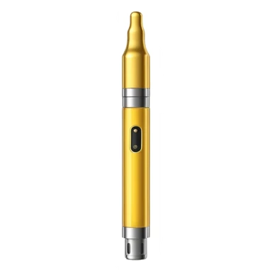 vape pen with visible golden yellow liquid inside sticker