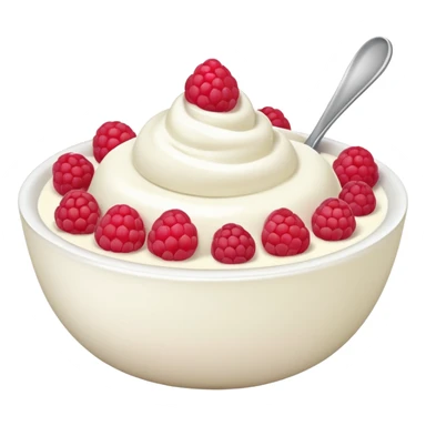 yoghurt bowl with raspberries on top sticker