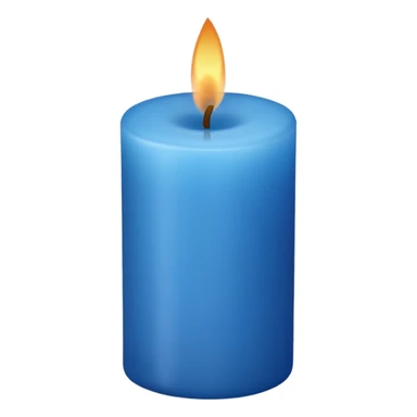 Decorative Wax Candle blue  sticker
