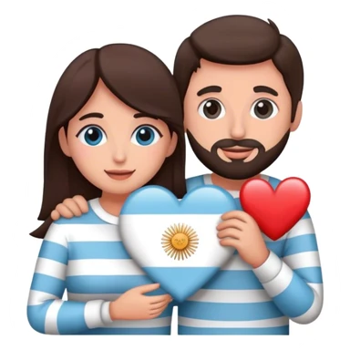 pareja argentina de hombre y mujer enamorados sticker