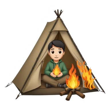 night camping sticker