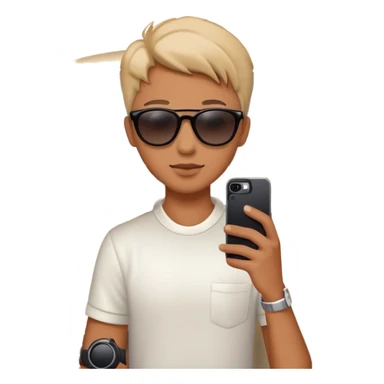 person looking at a car and photographing the car with iphone sticker