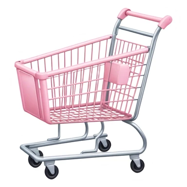 Pale pink empty shopping cart sticker