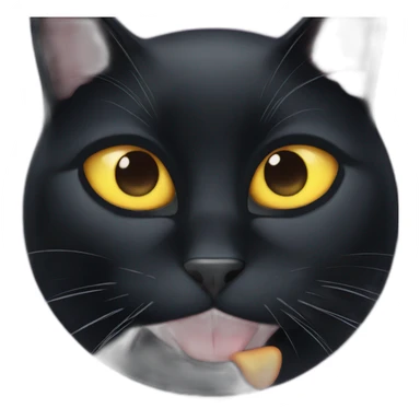 Black cat with laser eyes sticker