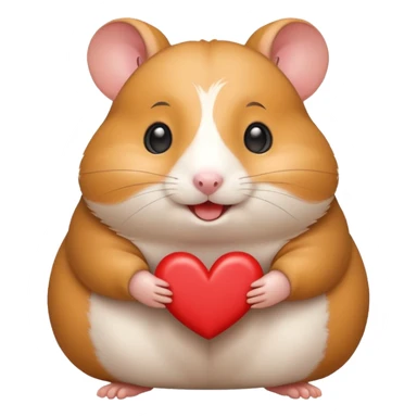 happy love smile hamster sticker