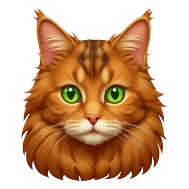 A Maine coon tabby cat emoji sticker