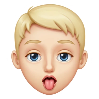 pointing at eye and sticking tongue out sticker