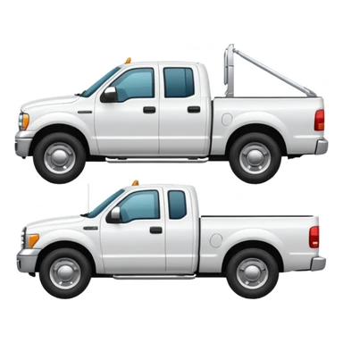 ONE WHITE PICKUPTRUCK SIDE VIEW ELLISDON ON SIDE OF TRUCK sticker