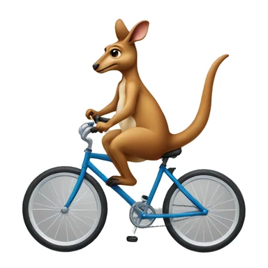 Kangaroo riding a bike  sticker