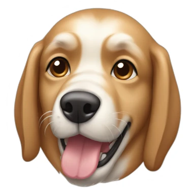 light brown kokoni dog with underbite sticker