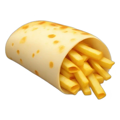 cheese and fries burrito sticker