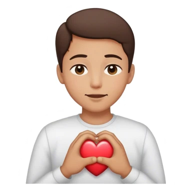 A person with their eyes closed and a small smile, holding their hand on their chest. Inside their mind, a vivid, glowing image of a heart  Their body is still tense, but the anchor of excitement keeps them grounded. sticker