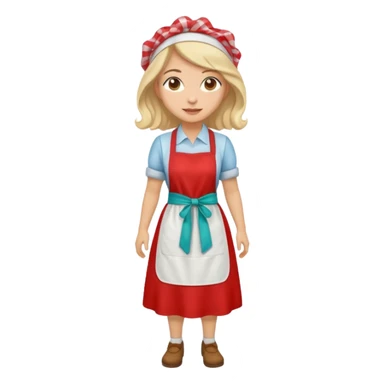 ligth woman wearing housewife clothes full body  sticker