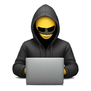 Hacker hacking a laptop sticker