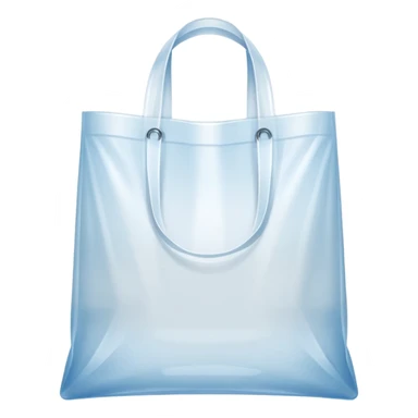 a polythene bag with handles in a simple vector style sticker